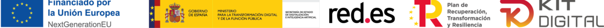 Logotipos UE Next Generation y otros patrocinadores y publicidad institucional de Kit Ditigal